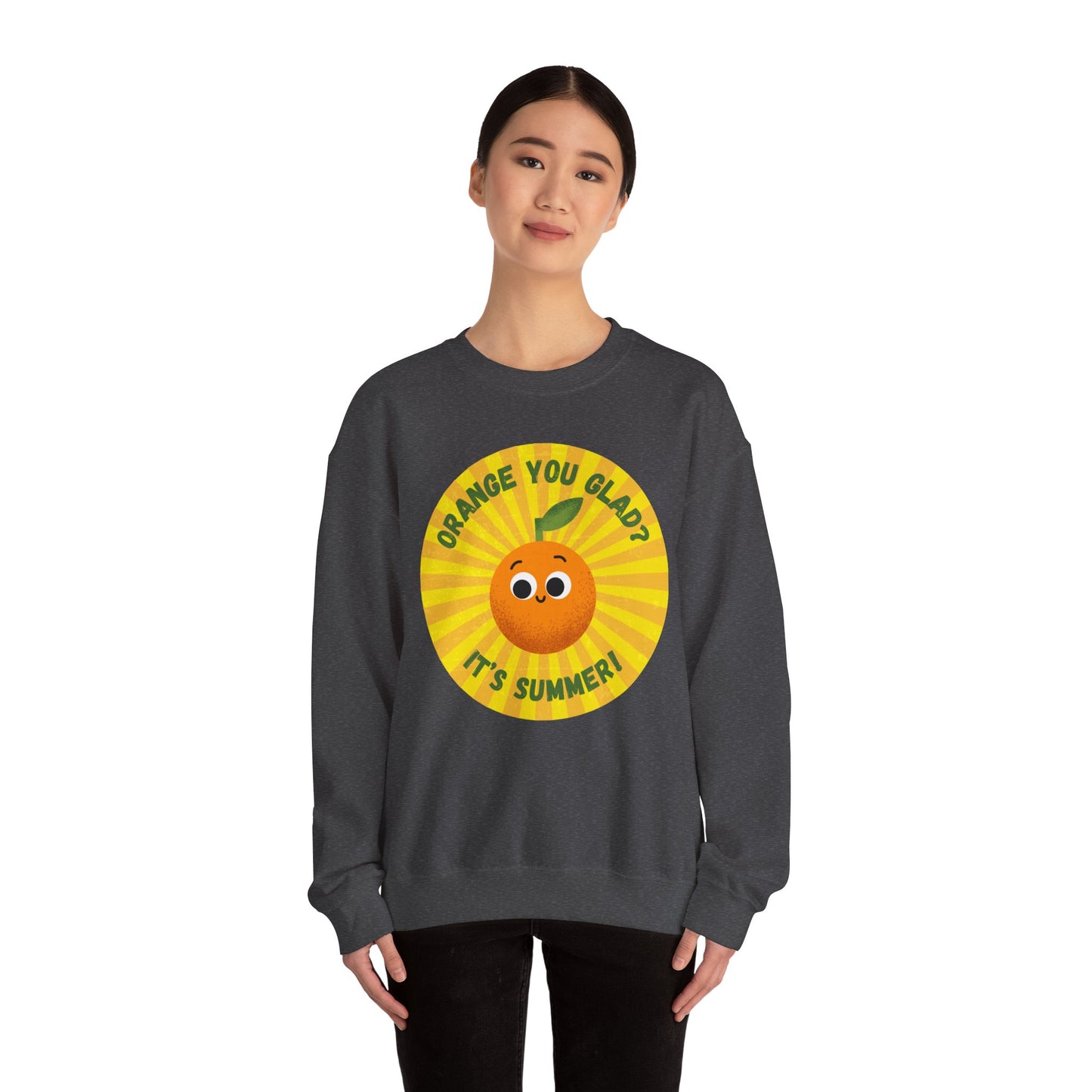Summer Vibes Crewneck Sweatshirt, Unisex Sweatshirt, Funny Summer Apparel, Gift for Fruit Lovers, Perfect for Cold Weather