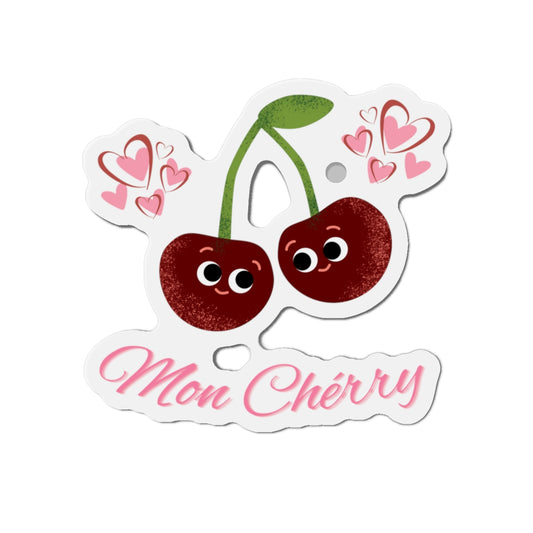 Cute Cherry Die-Cut Magnets, Fun Refrigerator Decor, Gifts for Friends, Mon Cherry Design, Cute Kitchen Accessories, Home Decorations