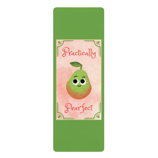 Practically Pearfect Rubber Yoga Mat for Fitness, Meditation, Yoga Practice, Eco-Friendly Fitness Gear, Perfect Gift for Yogis