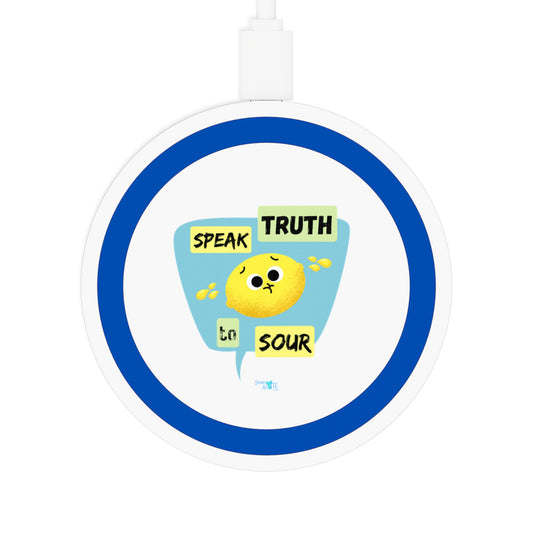 Cute Lemon Quote Wireless Charging Pad, Funny Desk Accessories, Unique Gift for Friends, Home Office Decor, Bundle With Air Pod Case
