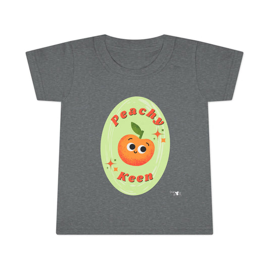 Peachy Keen Toddler peaShirt, Cute Kid's Tee, Fun Summer Outfit, Birthday Gift, Playdate Apparel