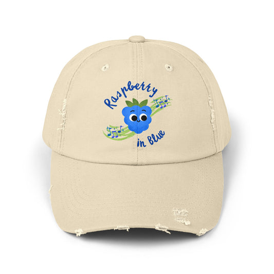 Whimsical Musical Pun Distressed Cap, Fun Hats for Casual Outings, Unisex Accessory, Perfect Gift for Birthdays, Festivals, and Summer Events