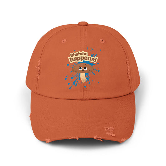 Quirky Distressed Cap, Funny Mushroom Pun Hats, Casual Everyday Hat, Unique Gift for Friends, Birthday, Humor, Adventure