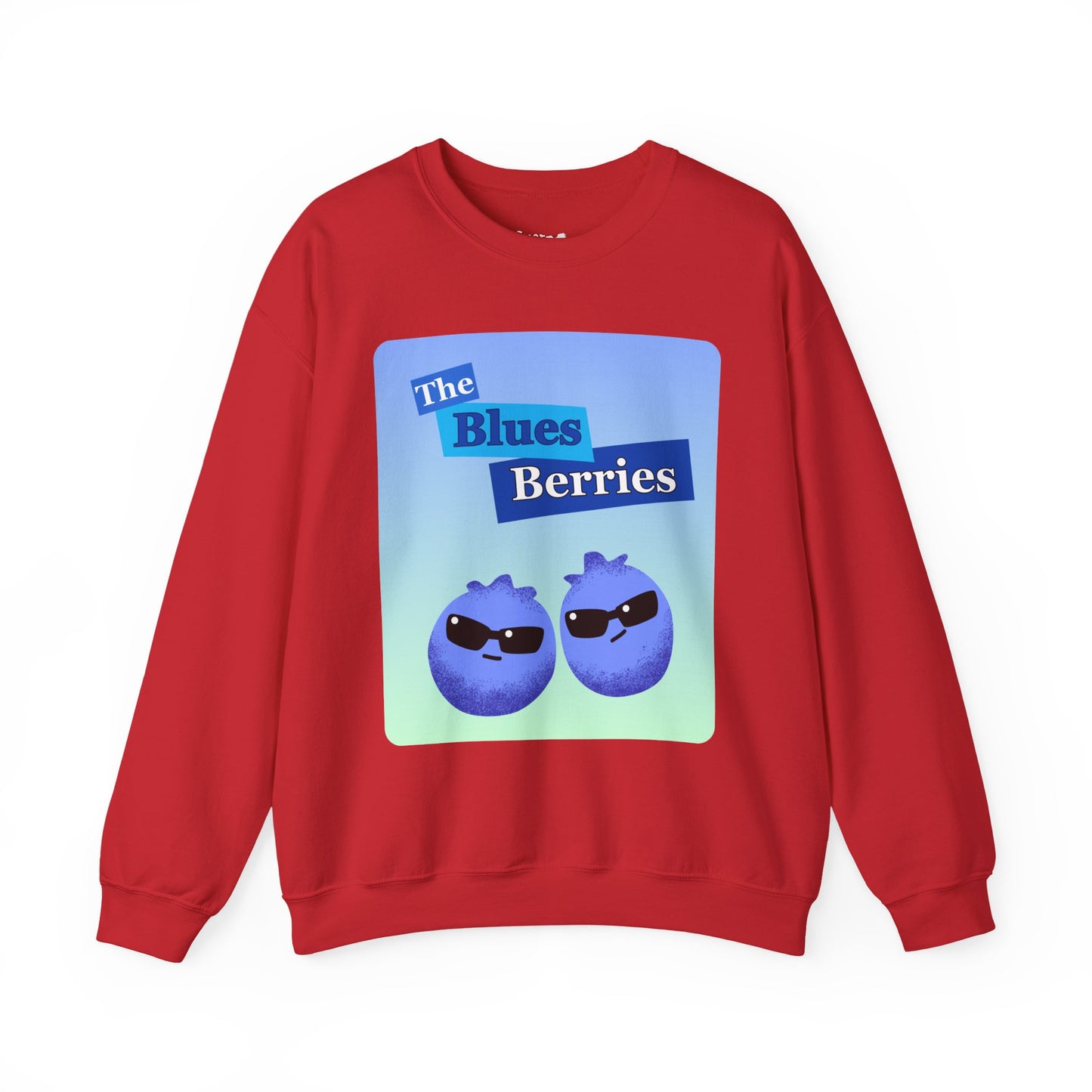 Cool Blues Berries Crewneck Sweatshirt, Funny Pun Gift for Music Lovers, Cozy Casual Wear, Perfect for Fall, Gift for Friends