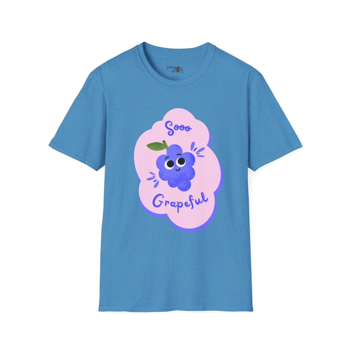 Sooo Grapeful Unisex Softstyle T-Shirt - Cute and Quirky Graphic Tee for Everyday Comfort | Perfect Gift for Fruit Lovers and Summer Fun