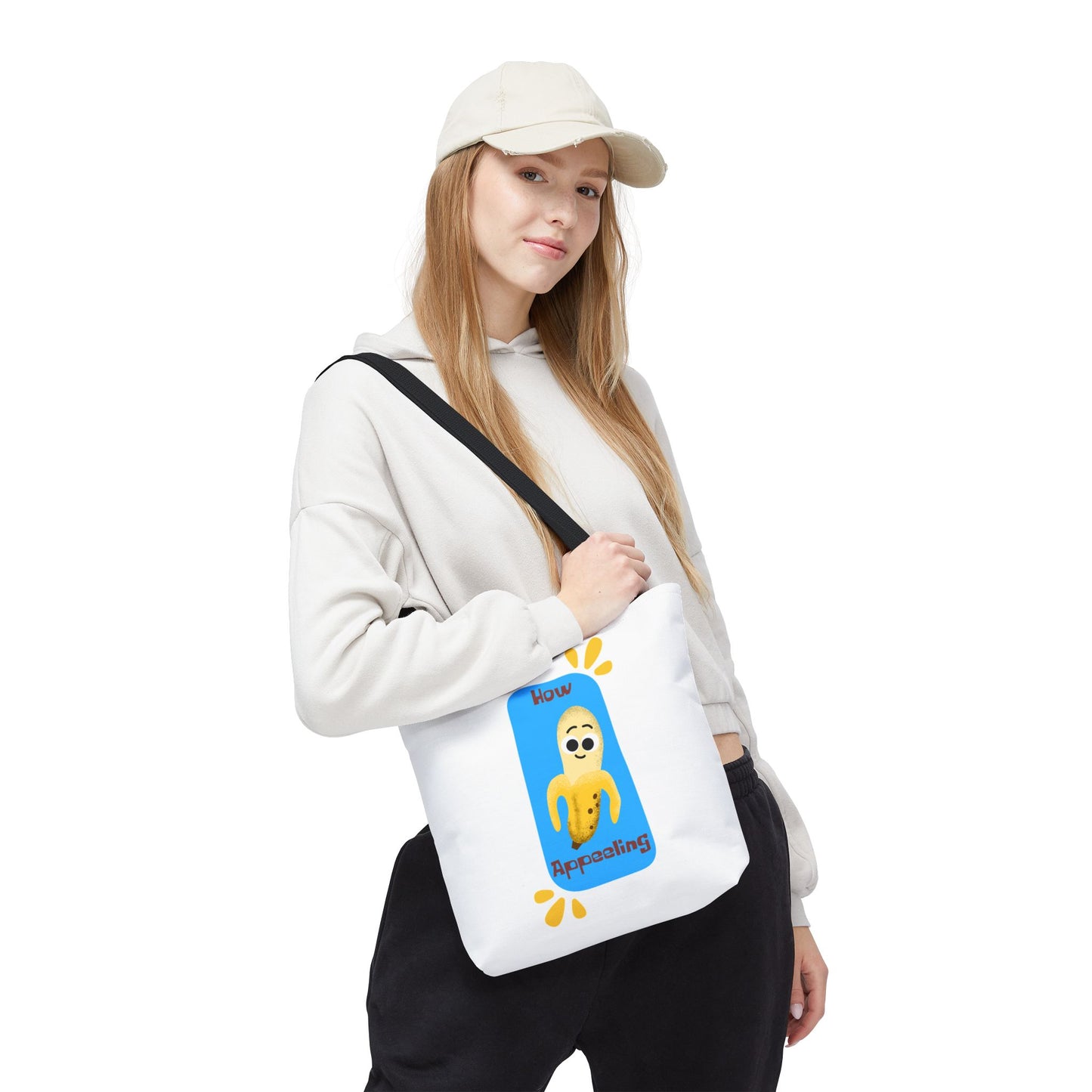 Fun Banana Tote Bag, Cute Shopping Bag, Novelty Bag, Gift for Fruit Lovers, How Appealing Bag, Eco-Friendly Tote