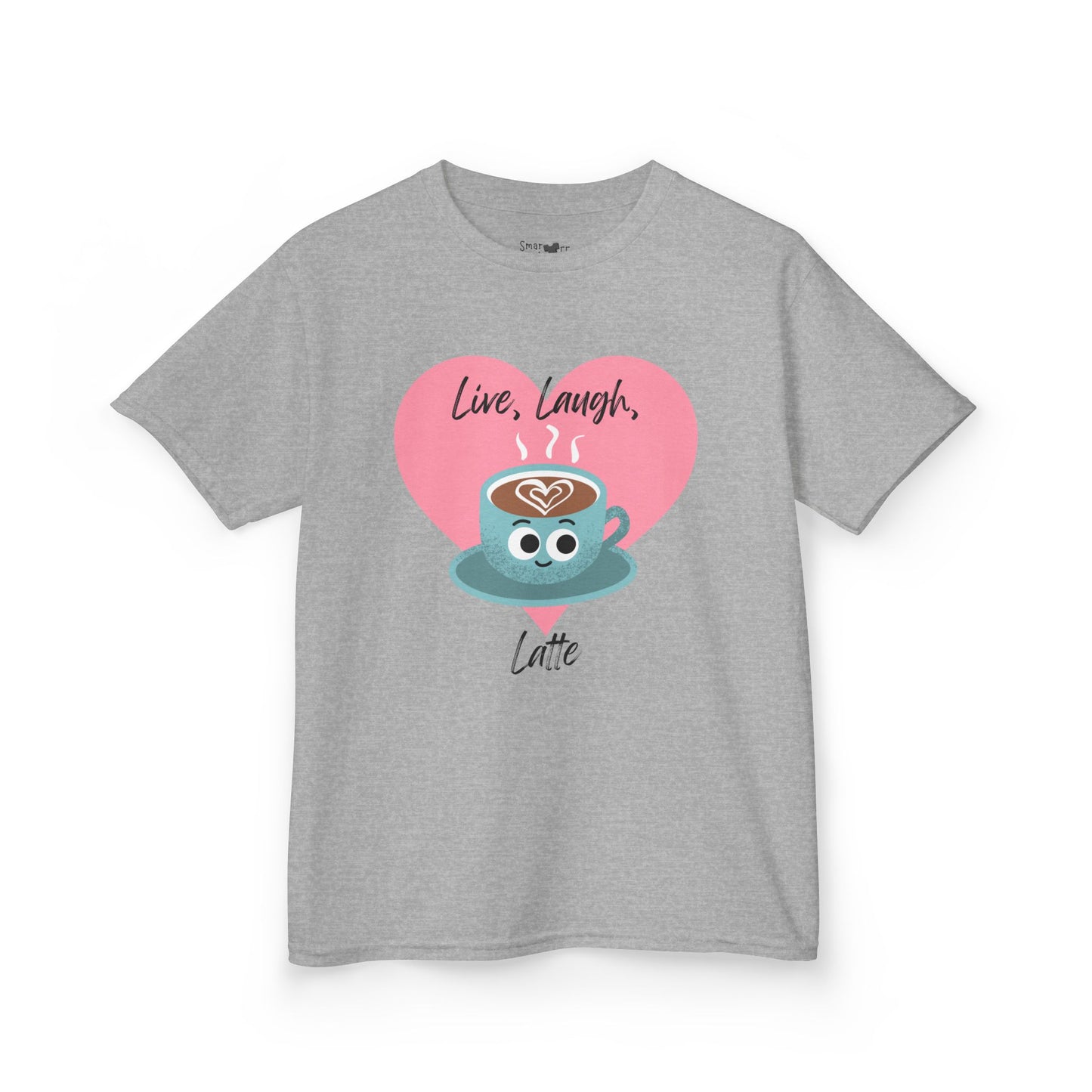 Cute Latte Kids Tee, Kids Cotton Shirt, Coffee Lover Shirt, Live Laugh Love Tee, Fun Gift for Kids