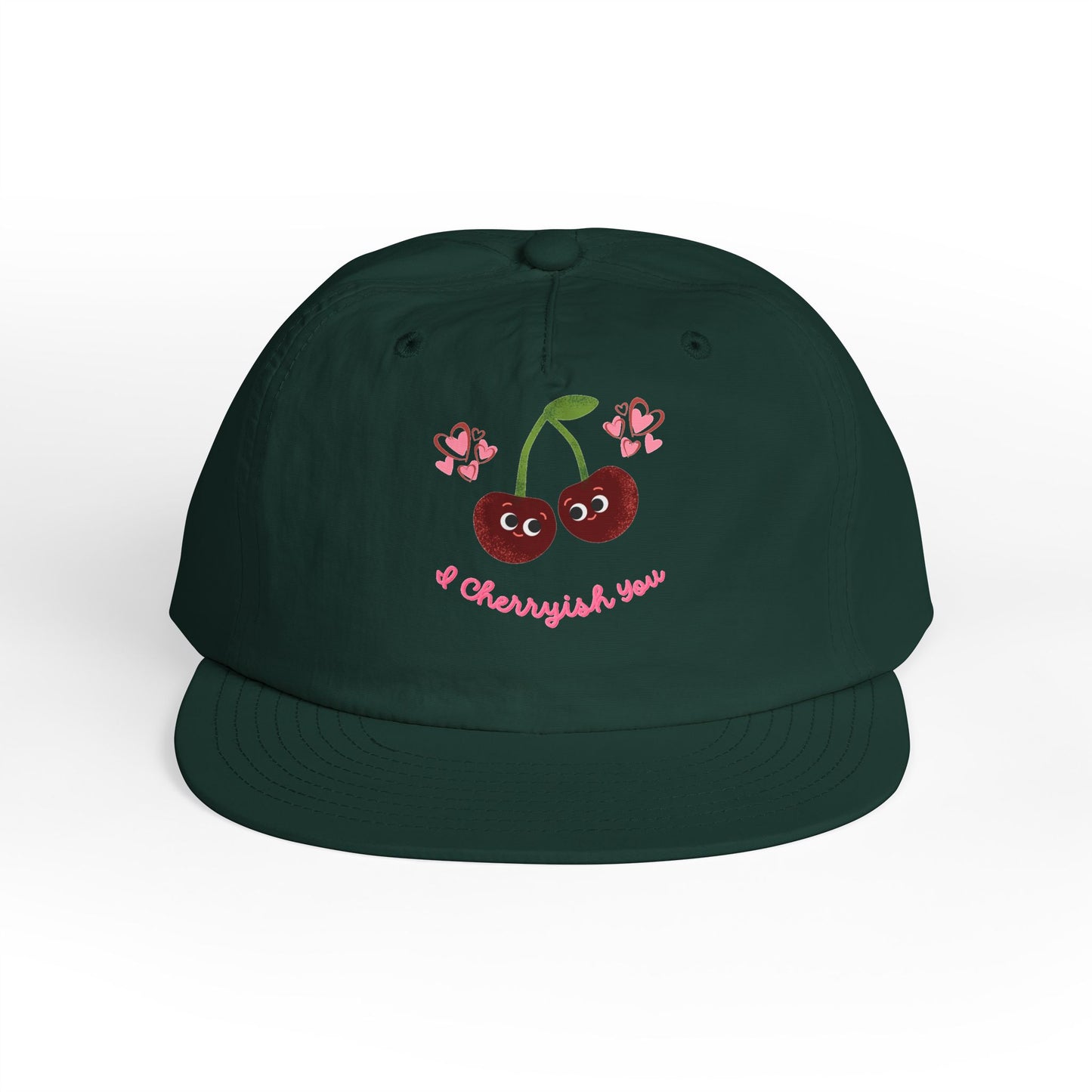 Charming Cherry Surf Cap – Perfect for Summer, Beach Days Hat, Outdoor Adventures, Gift for Surf Lovers, Adjustable Snapback Hat