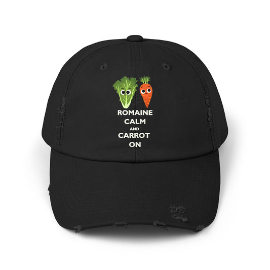 Whimsical Vegetable Pun Hats - Perfect Gift for Gardeners, Casual Outings, or Everyday Wear - Fun Hat with 'Romaine Calm and Carrot On' Design