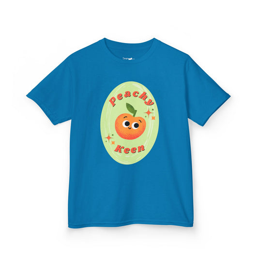 Peachy Keen Kids Tee - Fun Cotton Shirt for Kids, Playful Summer Shirt, Cute Gift for Birthdays, Seasonal Celebrations, Kids Fashion