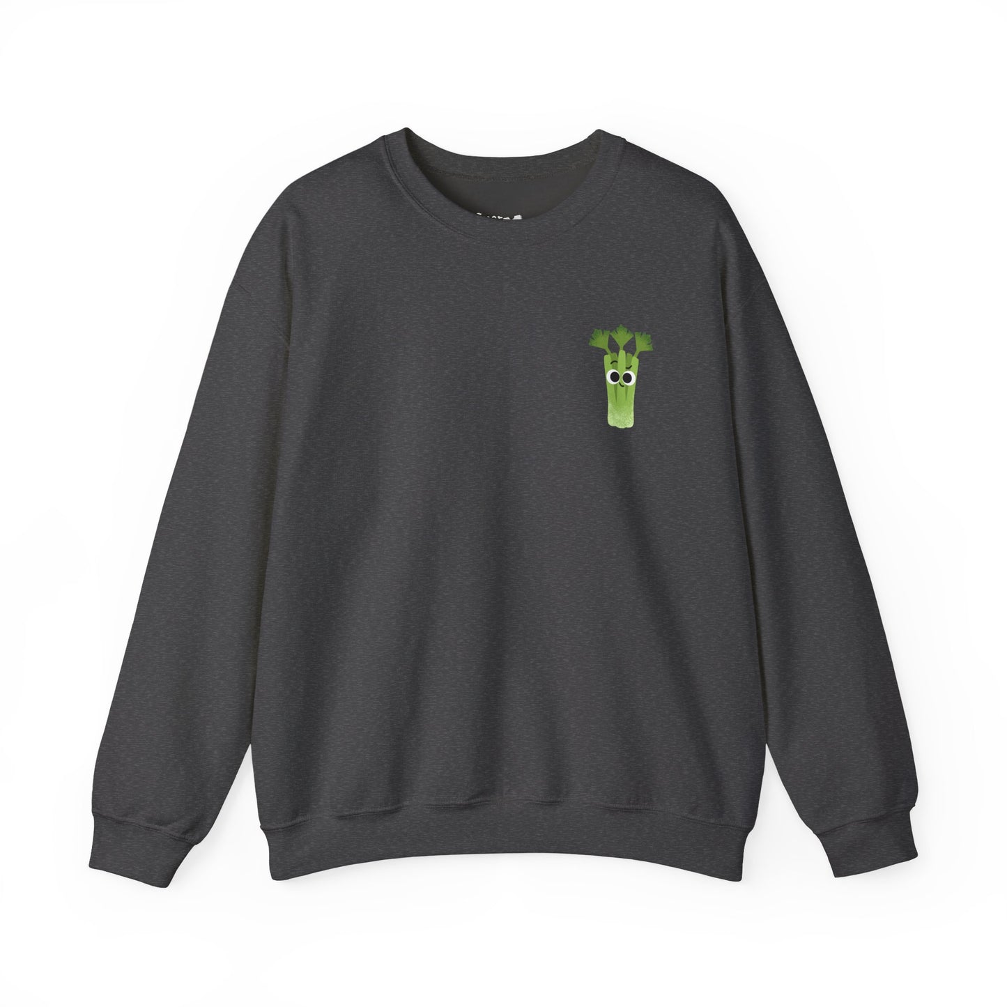 Funny Celery Stalk Pun Sweatshirt, Large Graphic on Back, Cute Celery Graphic on Front, Unisex Crewneck, Funny Sweatshirt, Casual Wear