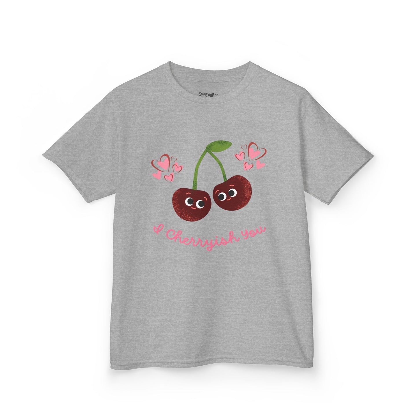 Cute Kids Cherry Shirt: I Cherish You Funny Pun Tee, Valentine's Gift, Birthday Outfit, Playful Everyday Wear, Soft Cotton Tee