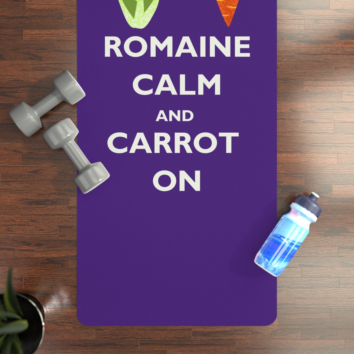 Whimsical Yoga Mat: 'Romaine Calm & Carrot On' | Funny Exercise Mat, Gift for Veggie Lovers, Fitness Accessories, Home Workout [...]