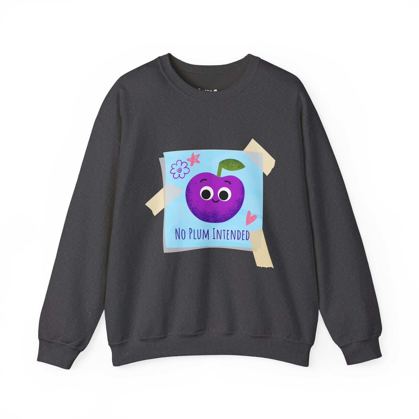 No Plum Intended Crewneck Sweatshirt, Relaxed Style for Everyday Wear, Great Gift Idea, Unisex Sweater
