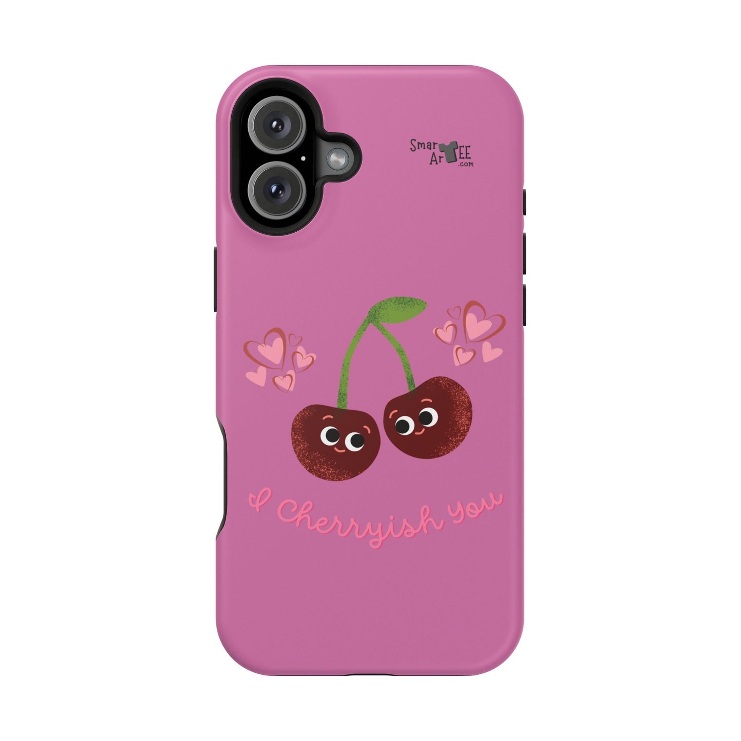 Cute Cherry Impact-Resistant Phone Case, Cherry Phone Cover, Valentine's Gift, Cute Phone Accessories, Sweetheart Case, I Cherryish You