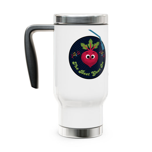 Fun Beet Themed Travel Mug, Stainless Steel Coffee Cup, Gifts for Fun Coffee Lovers, Funny Travel Mug for Him or Her, Top Gifts for Holidays