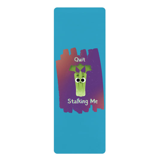 Whimsical Rubber Yoga Mat, Funny Yoga Mat, Fitness Gift, Anti-Slip Yoga Mat, Motivational Workout Equipment