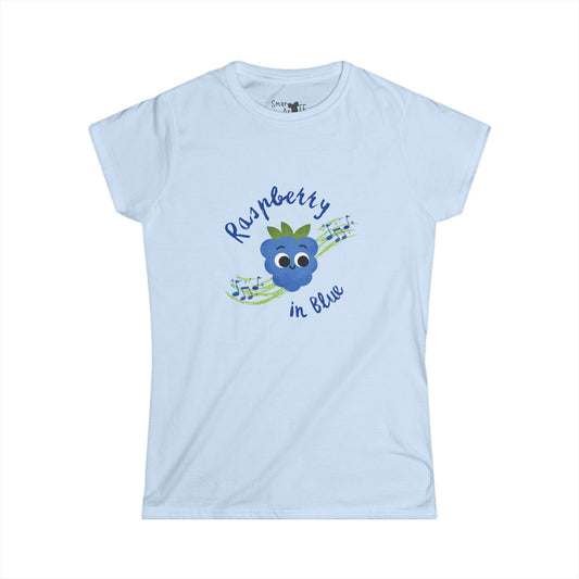 Raspberry in Blue Rhapsody Shirt for Music Lovers - Women's Tee, Funny Pun T-Shirt,