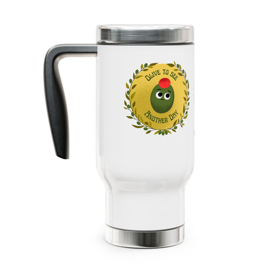 Vibrant Stainless Steel Travel Mug, Perfect for Coffee Lovers, Unique Gift for Any Occasion, Eco-Friendly Travel Cup, Motivational Message