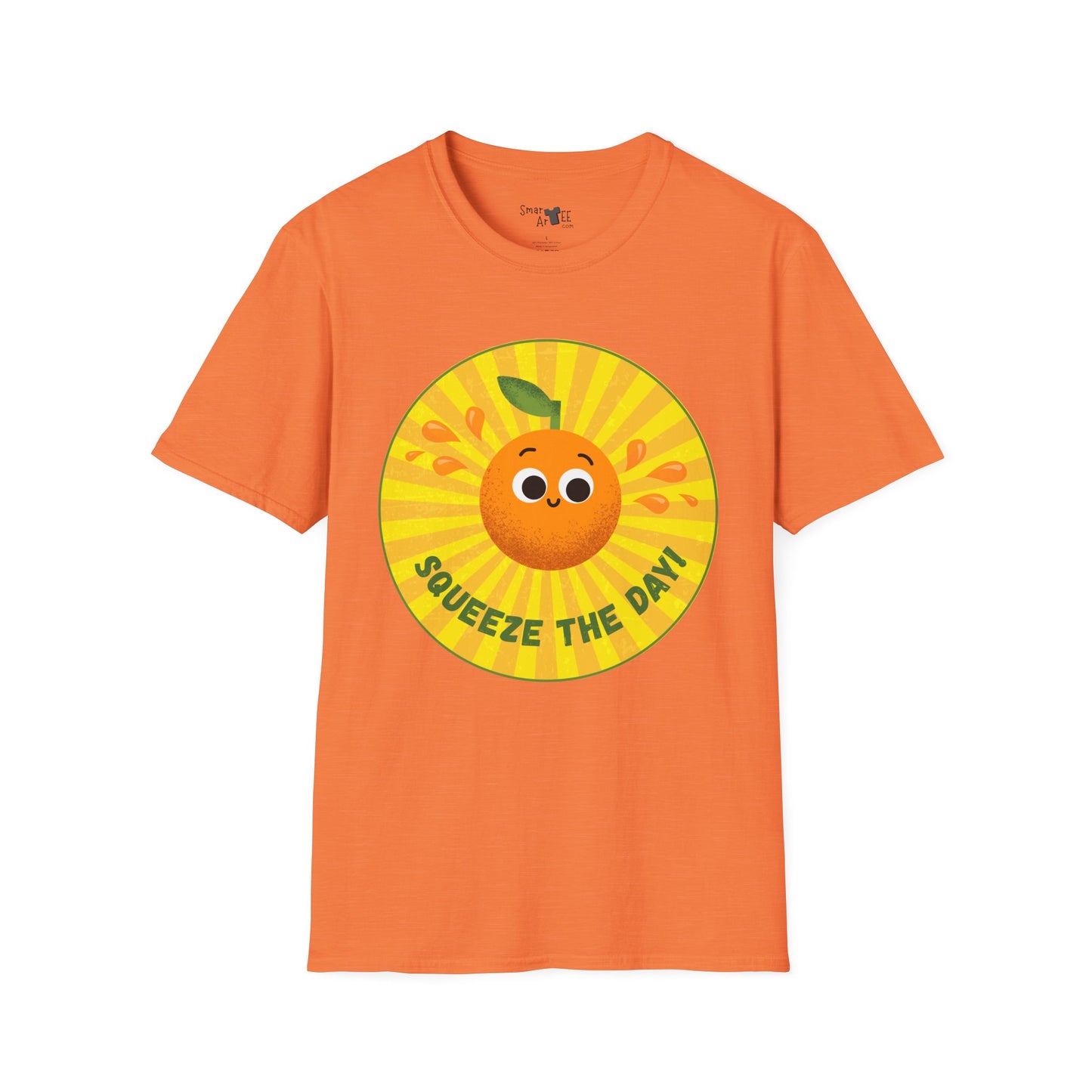 Squeeze The Day Unisex Softstyle T-Shirt - Fun and Vibrant Citrus Tee for Summer, Funny Fruit Pun T-Shirt, Fun for All Ages