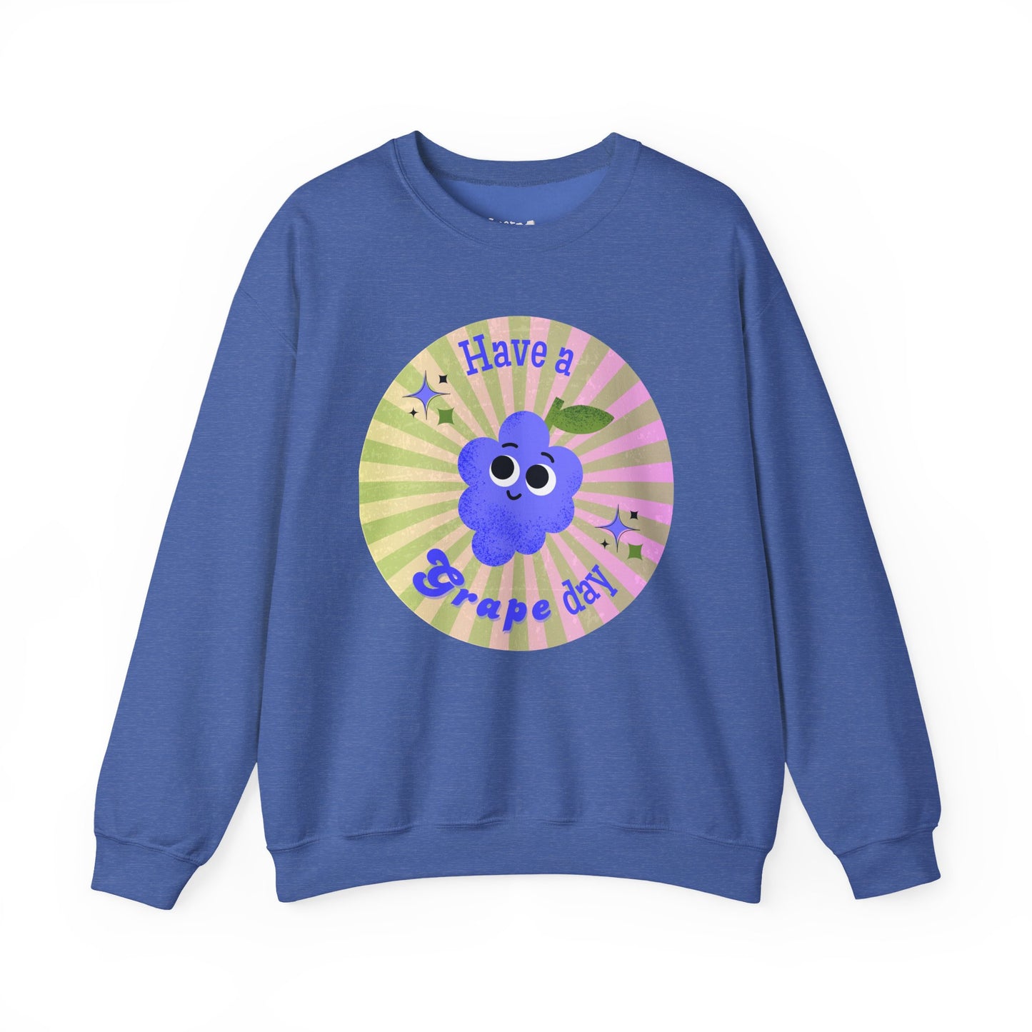Funny Grape Pun Sweatshirt, Whimsical Art Clothing, Unisex Sweater, Great Gift Idea, Relaxed Comfy Style