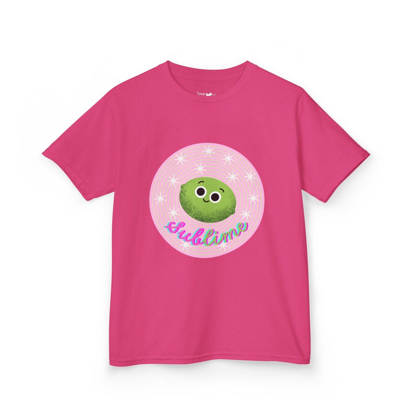 Kids Sublime Tee with Cute Lime Character, Fun Kids Shirt, Gift for Birthdays, Playdates, Summer Outfits, Cute Apparel