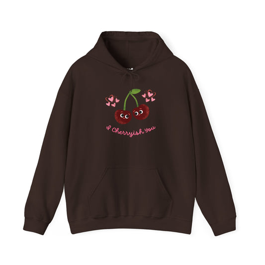 Cherry Love Hoodie | Cute Unisex Apparel | Valentine's Gift | Spring Style | Cozy Casual Wear | Cute Cherry Design