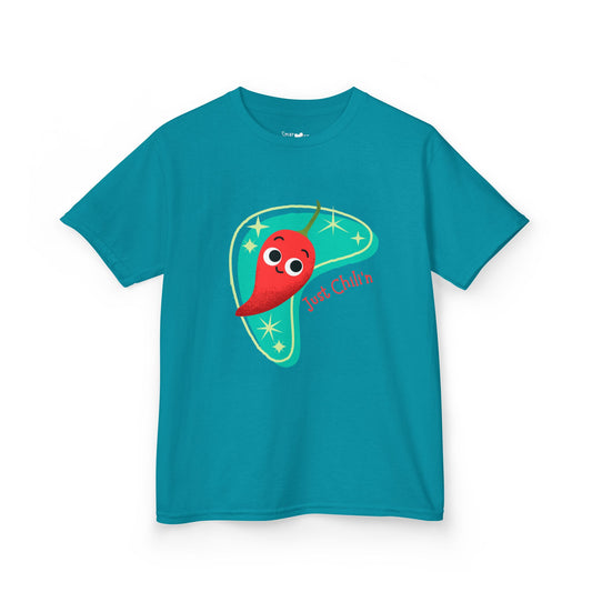 Chill'n Kids Tee - Just Chili'n Pepper Pun Gift for Kids, Summer Outfit, Cute Designer Tee, Everyday Wear, Playtime Shirt