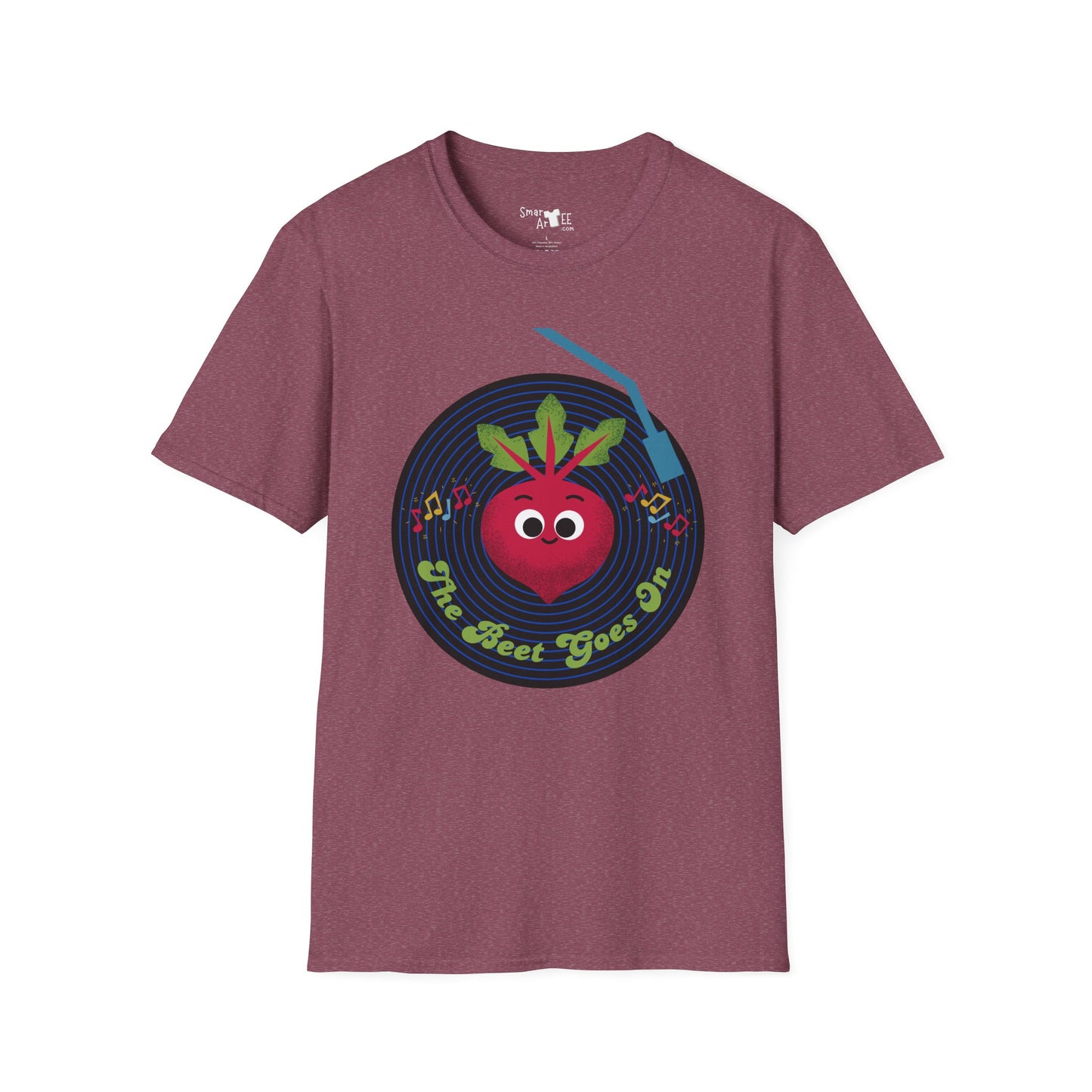 Fun and Whimsical Beet-Themed Unisex Softstyle T-Shirt, Perfect Gift for Fun Lovers, Music Enthusiasts, and Gardeners