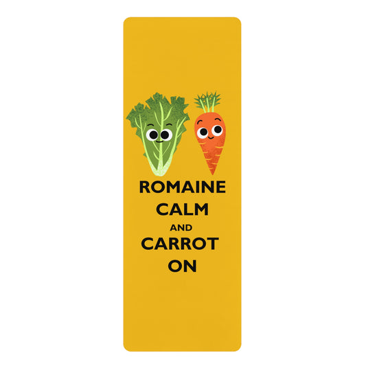 Playful Vegetable Yoga Mat - Funny Workout Mat, Modern Fitness Accessory, Gift for Yogis, Wellness and Health