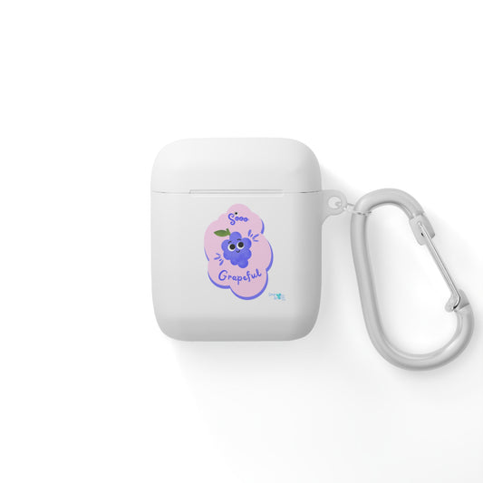 AirPods Case Cover - 'Stay Grapeful' Design, Cute Accessory for AirPods, Perfect Gift for Friends, Unique AirPods Cover, Fun Tech