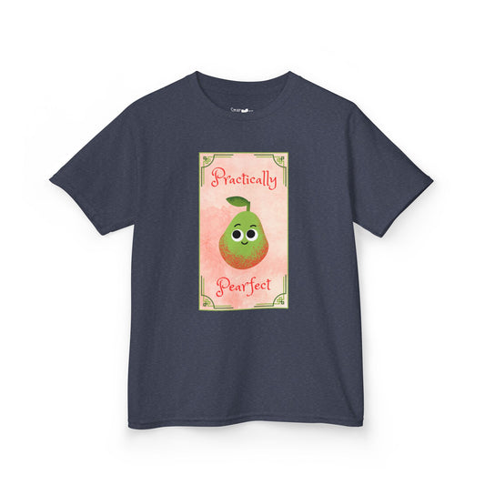 Practically Pear-fect Kids Tee | Fun Summer Shirt, Cute Childrens Gift, Birthday, Fruit Lover Apparel, Playful Outfit, Summer Vibes