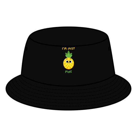 Cute Pineapple Bucket Hat, Summer Accessory, Trendy Sun Hats, Gifts for Beach Lovers, Funny Vacation Hat