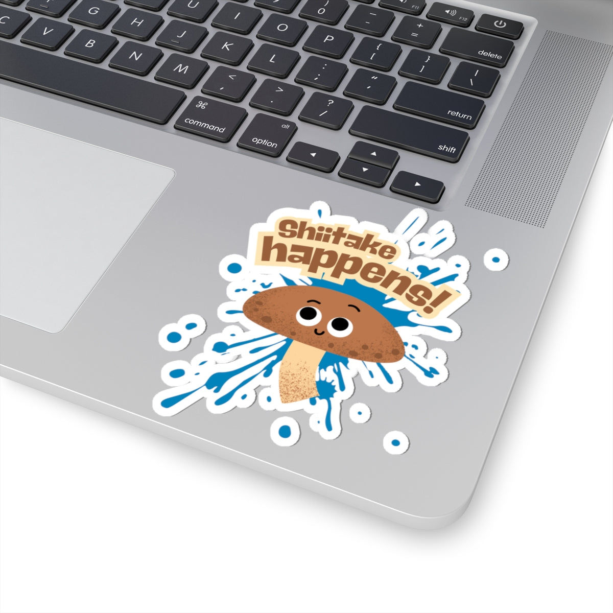 Funny Mushroom Kiss-Cut Stickers, Cute Shiitake Stickers for Laptops, Water Bottles, Gift for Plant Lovers, Humor Decor