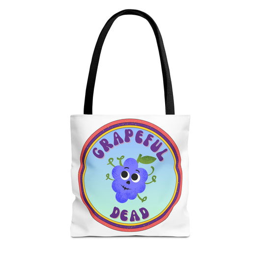 Whimsical Tote Bag with Grapeful Dead Design | Eco-Friendly Shopping Bag, Gift for Music Lovers, Festival Tote, Everyday Carryall