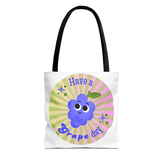 Cute Grape Day Tote Bag - Fun Reusable Shopping Bag, Gift for Fruit Lovers, Eco-Friendly Tote, Summer Bag, Kids' Toy Bag