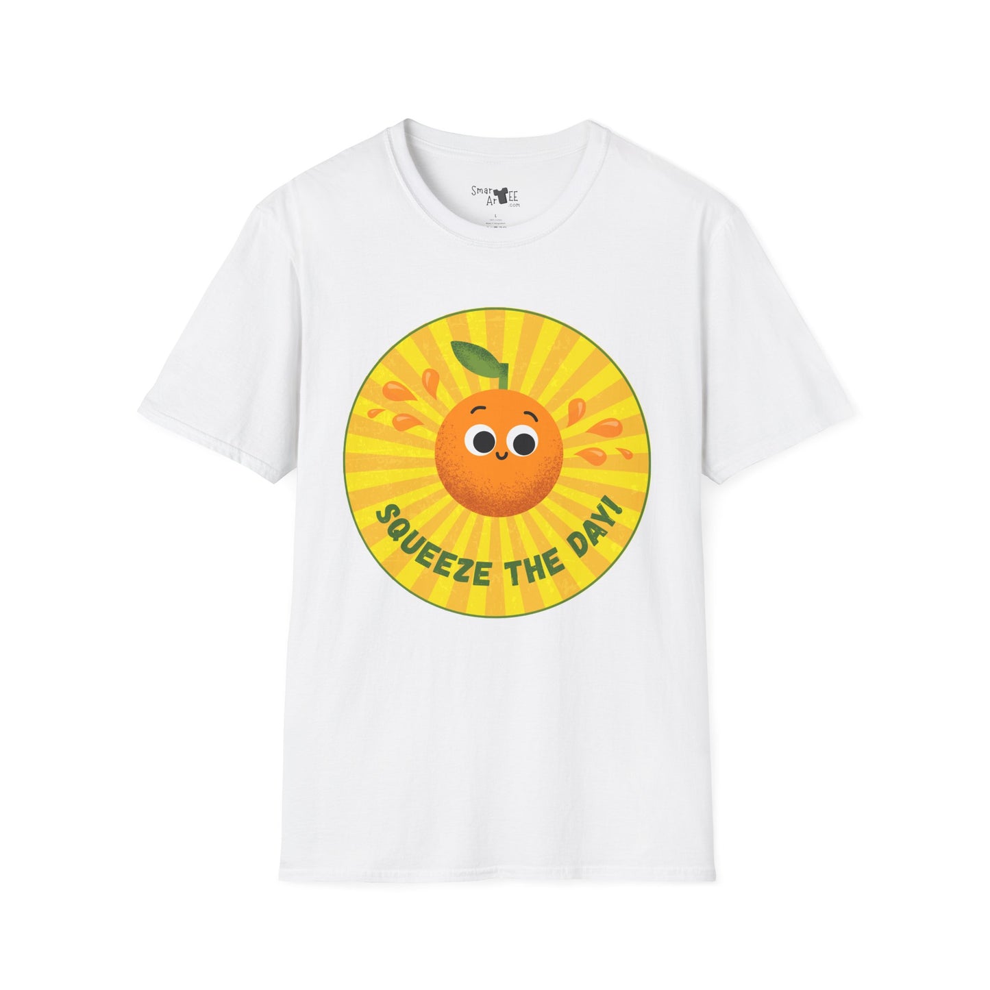 Squeeze The Day Unisex Softstyle T-Shirt - Fun and Vibrant Citrus Tee for Summer, Funny Fruit Pun T-Shirt, Fun for All Ages