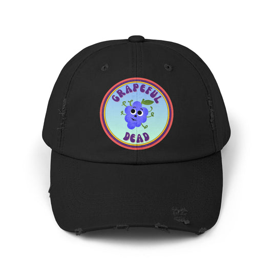 Grateful Dead Distressed Cap, Trendy Unisex Baseball Hats, Vintage Style Cap, Music Festival Accessory, Gift for Dead Heads, Summer Essentials