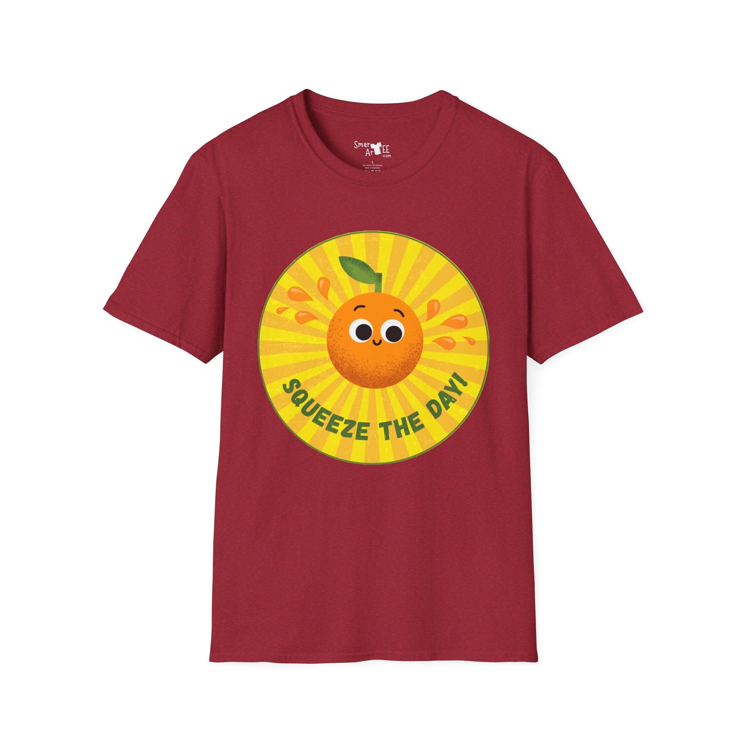 Squeeze The Day Unisex Softstyle T-Shirt - Fun and Vibrant Citrus Tee for Summer, Funny Fruit Pun T-Shirt, Fun for All Ages