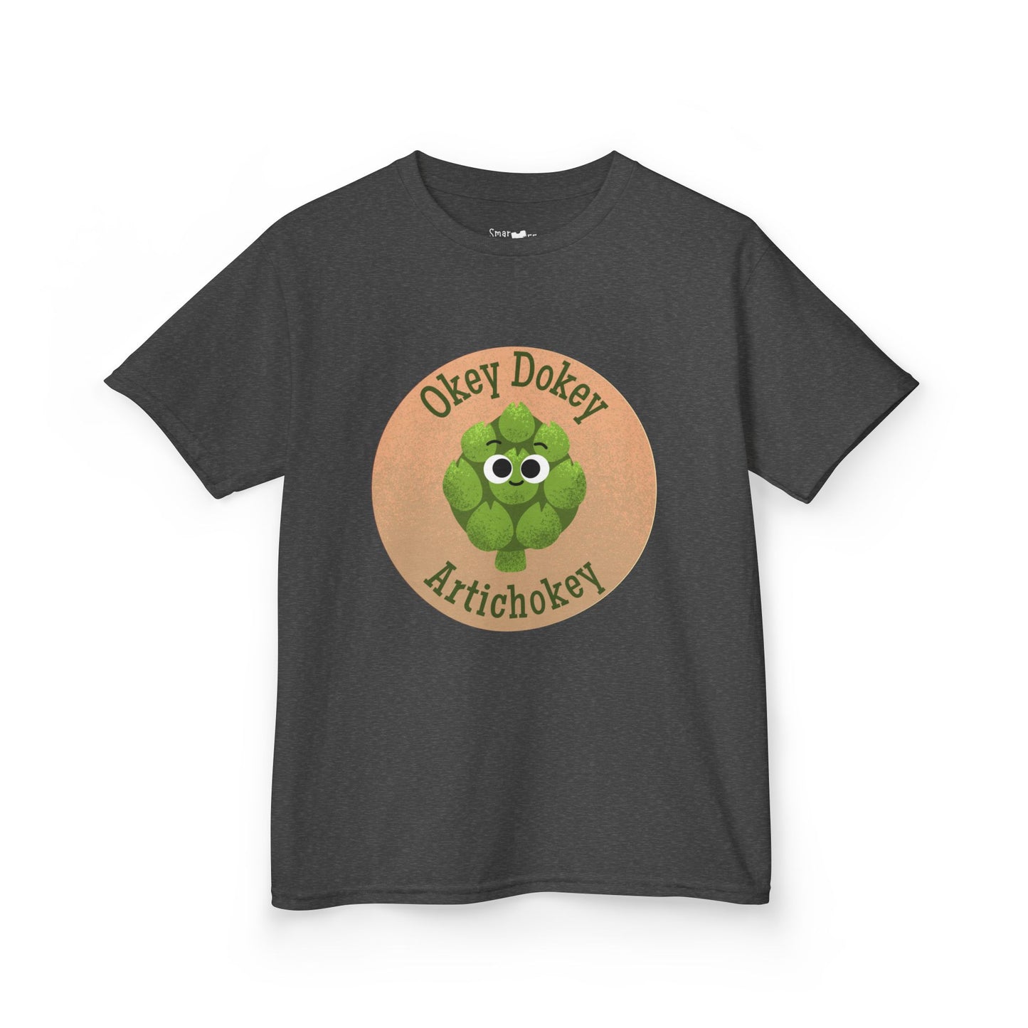 Kids Funny Graphic Tee with 'Okey Dokey Artichokey' Design, Cute Kids Shirt, Playful Apparel, Gift for Children, Summer Wear