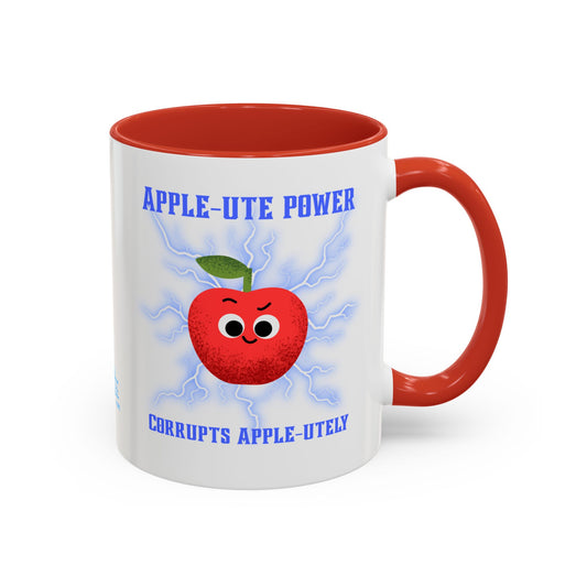 Whimsical Coffee Mug, Fun Apple-Themed Gift, Cute Kitchen Decor, Quirky Drinkware, Perfect for Teachers and Friends