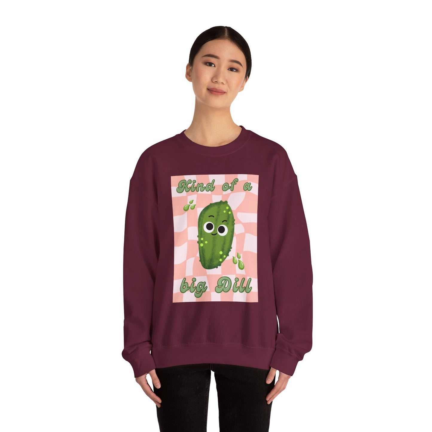 Whimsical Pickle Pun Sweatshirt, Funny Cozy Vegetable Pun Sweatshirt, Whimsical Gift Ideas, Fun For All