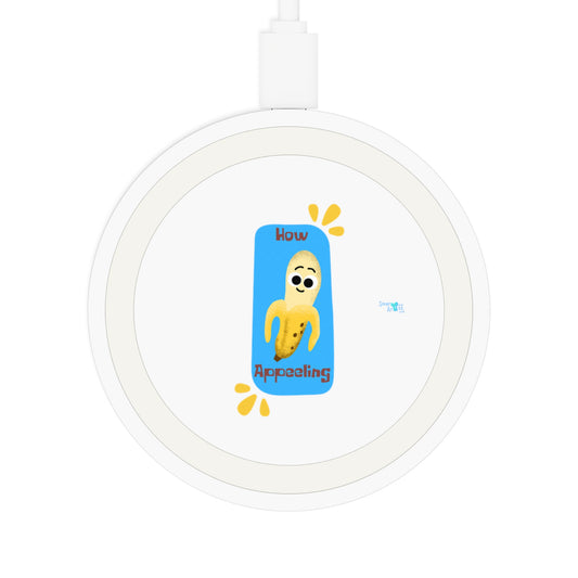 Quake Wireless Charging Pad with Fun Design, Cute Wireless Charger, Unique Desk Accessory, Holiday Gift Idea, Bundle With Air Pod Case