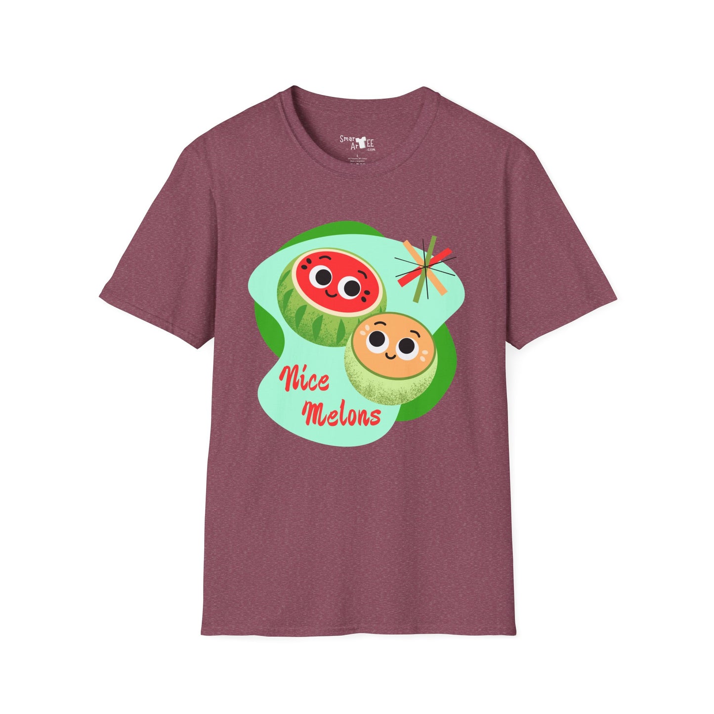 Cute & Fun 'Nice Melons' Unisex Softstyle T-Shirt - Perfect for Summer Vibes & Fruit Lovers, Great Gift Idea
