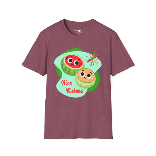 Cute & Fun 'Nice Melons' Unisex Softstyle T-Shirt - Perfect for Summer Vibes & Fruit Lovers, Great Gift Idea