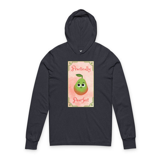 Perfectly Pearfect Unisex Hooded Long Sleeve Shirt, Cute Fruit Pun Shirt, Gift for Fruit Lovers, Fun Apparel, Casual Wear, Spring Fashion