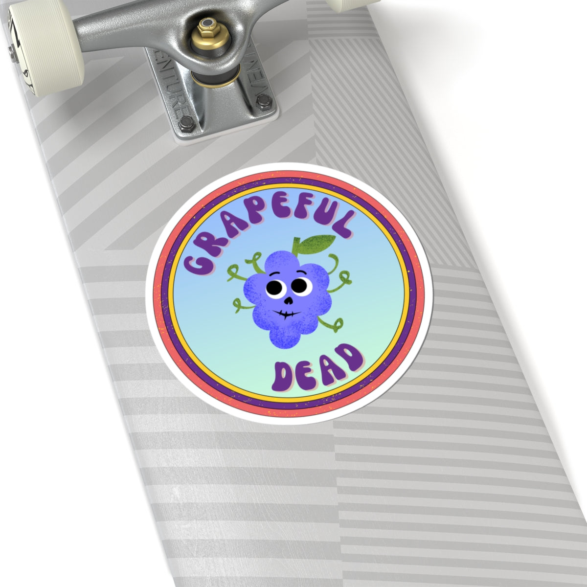 Whimsical Kiss-Cut Stickers, Fun Grapeful Dead Stickers, 420 Decor, Laptop Stickers, Gift for Friends, Quirky Vinyl Art