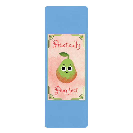 Practically Pearfect Rubber Yoga Mat, Fun Yoga Mat, Fitness Accessory, Home Gym Decor, Gift for Yogis, Relaxation Essentials