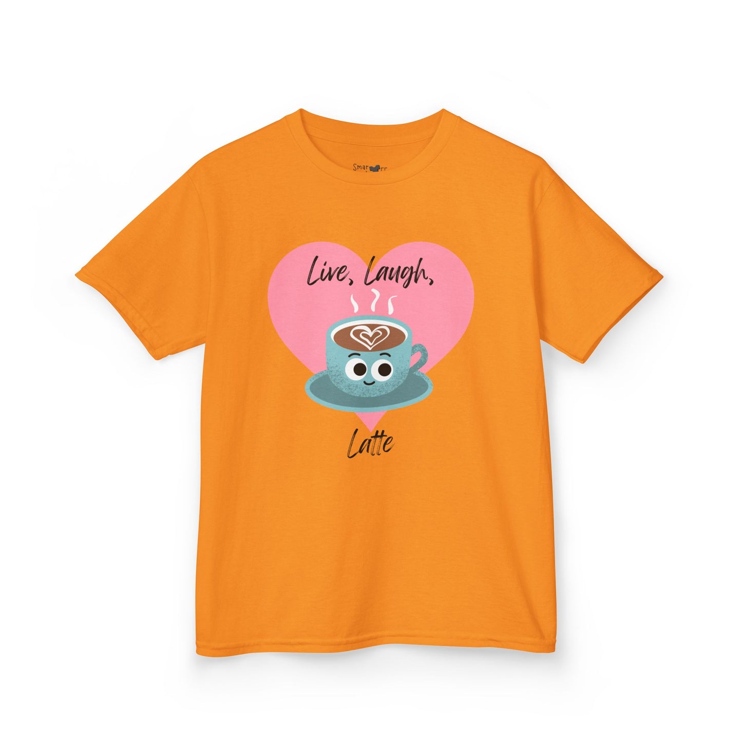 Cute Latte Kids Tee, Kids Cotton Shirt, Coffee Lover Shirt, Live Laugh Love Tee, Fun Gift for Kids