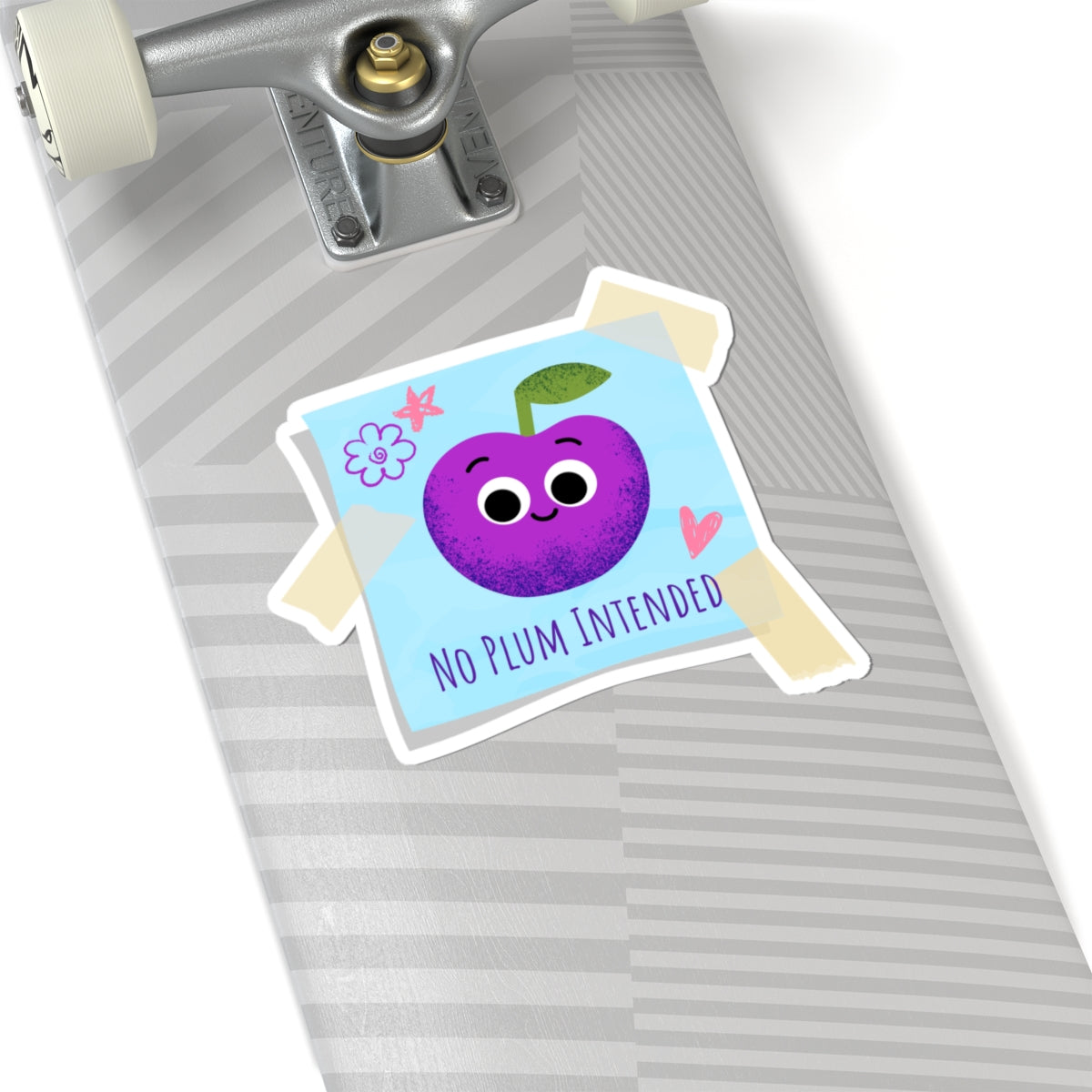 Playful Fruit Stickers - No Plum Intended, Cute Laptop Decor, Gift for Fruit Lovers, Quirky Home Office Accessories, Planner Stickers